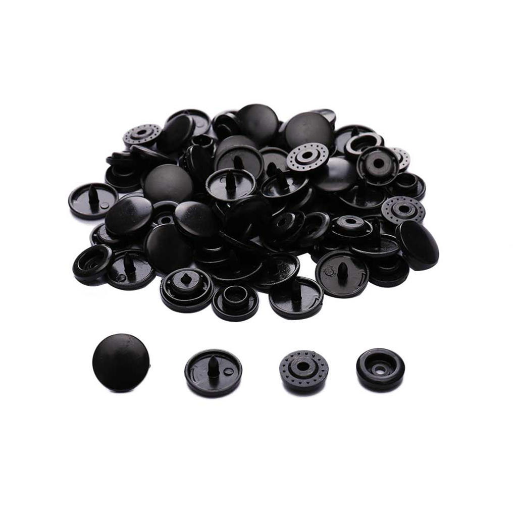 Çıt Çıt Seti Plastik Siyah (100 Set)