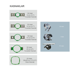 WONYO WY1206CH 6 Kafa 12 İğne Nakış Makinesi (45Cm X 40 Cm İşleme Alanı)