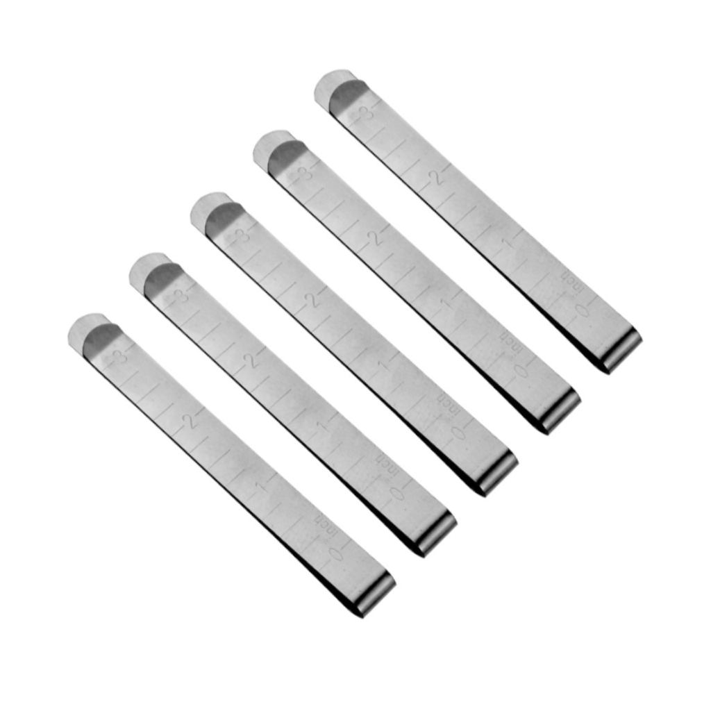 Kumaş Katlama Klipsi Çelik Cetvelli (5 adet)