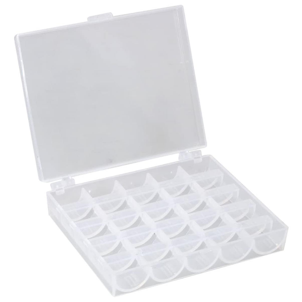 Ev Tipi Aile Dikiş Makinesi 25 li Şeffaf Masura Saklama Kutusu